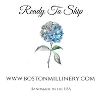 Large Navy Blue and Royal Blue Flower Fascinator Hats for Women, Kentucky Derby, Weddings, Cocktail and Tea Parties, Handmade in the USA