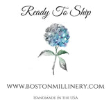 Large Navy Blue and Royal Blue Flower Fascinator Hats for Women, Kentucky Derby, Weddings, Cocktail and Tea Parties, Handmade in the USA