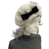 Cream Fleece Beret