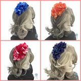 Navy Blue Hydrangea Fascinator – Handmade Flower Headpiece for Weddings, the Races and Special Occasions