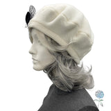Cream Fleece Beret