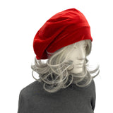 Red Velvet Beret: Handmade French Style Hat