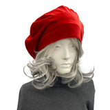 Red Velvet Beret: Handmade French Style Hat