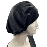 Eggplant Velvet Beret: Satin Lined Chemo Headwear, Handmade in USA