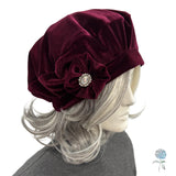 Oversized Gold Velvet Beret Hat for Women | More Colors