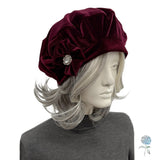 Oversized Gold Velvet Beret Hat for Women | More Colors