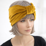 Burgundy Knot Headband Women, Handmade in Burgundy or Many Colors of Velvet