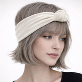 Burnt Orange Velvet Knot Headband Women, Handmade in Various Colors