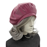 Dusky Pink Lightweight Sparkly Beret : Satin Lined Handmade Hats