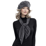 Blue Velvet Oversized Beret and Scarf Set : Available in Many Colors, Handmade in the USA