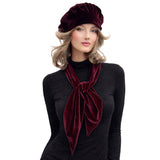 Blue Velvet Oversized Beret and Scarf Set : Available in Many Colors, Handmade in the USA