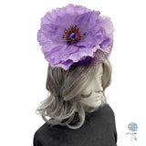 Large Poppy Fascinator Headband in Lilac: Kentucky Derby Hats for Women