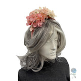 Coral Pink Hydrangea Flower Headband: Kentucky Derby Fascinator Hats for Women