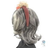 Coral Pink Hydrangea Flower Headband: Kentucky Derby Fascinator Hats for Women