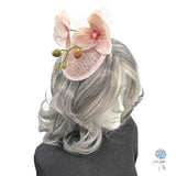 Light Pink Fascinator, Elegant Orchid Headpiece