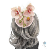 Light Pink Fascinator, Elegant Orchid Headpiece