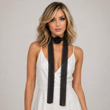 Chiffon Rose Necklace Scarf