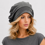Gray Beret: Satin Lined Chemo Headwear for Women, More Colors