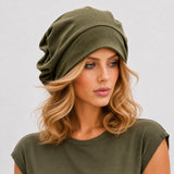 Gray Beret: Satin Lined Chemo Headwear for Women, More Colors
