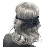 Silver & Black Flapper Headband: Great Gatsby Feather Headpiece and Roaring 20s Inspired Hair Accessory