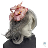 Orchid Headpiece in Deep Blush Tones: Handmade Fascinator Headbands for Women
