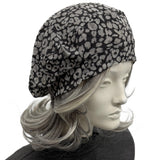 Lightweight Leopard Print Beret Hat for Women: Quality Handmade Headwear