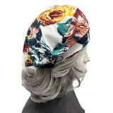 Floral Print Womens Beret: Handmade in the USA