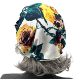 Floral Print Womens Beret: Handmade in the USA