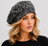 Lightweight Leopard Print Beret Hat for Women: Quality Handmade Headwear