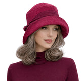 Raspberry Cloche Hat, 1920s Flapper Style: Size Large Handmade in the USA