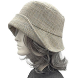 Handmade Woven Cloche Hat with Floral Trim Size Large Ready Made