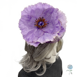 Large Lilac Poppy Fascinator Headpiece
