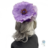 Large Lilac Poppy Fascinator Headpiece