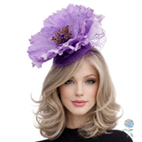 Large Lilac Poppy Fascinator Headpiece