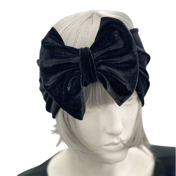 Wide Velvet Bow Headband