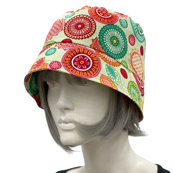 Small Brim Bucket Hat in Summer-weight Cotton