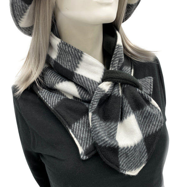 Buffalo Plaid Fleece Neck Scarf