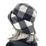 Buffalo Plaid bucket hat in black and white 