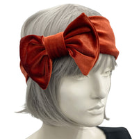 Velvet Hatband and Headband in Burnt Orange or Choose Your Color