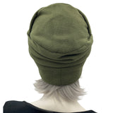 Trendy Fleece Winter Beanie Cloche Cap rear view