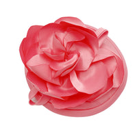 Coral flower handmade fascinator satin the Duchess