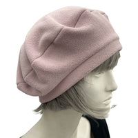 Dusky Pink Fleece Beret Boston Millinery 