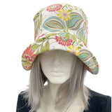 flapper hat 1920s floral sun hat summer weddings special occasion front view 