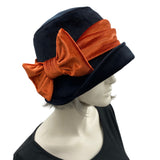 Velvet Hatband and Headband in Burnt Orange or Choose Your Color