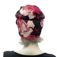 Velvet Turban with Rose Design | The Evie rear view