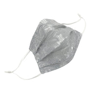 Boston Millinery Pleated Gray lace face mask  bridal wedding special occasion