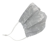 Boston Millinery Pleated Gray lace face mask  bridal wedding special occasion social distancing