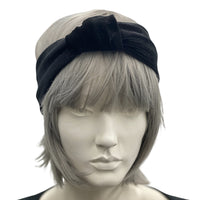 Black Velvet stretch Headband Boston Millinery