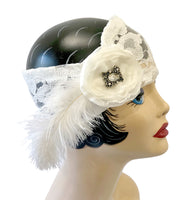 1920s Style Lace Flapper Head Band