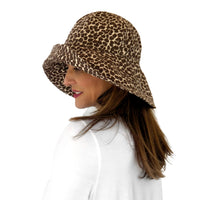 Leopard print derby  Spring and Summer Sun Hat Wide brim Boston Millinery 